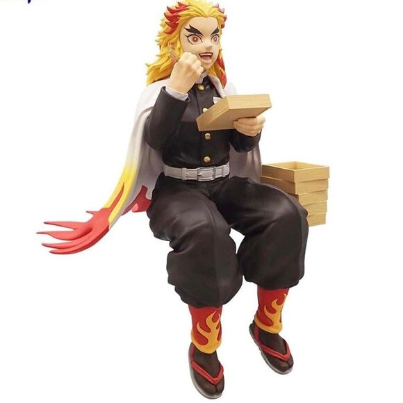 NIB Furyu Demon Slayer Noodle Stopper Rengoku Kyojuro Anime Figure - Picture 3 of 5